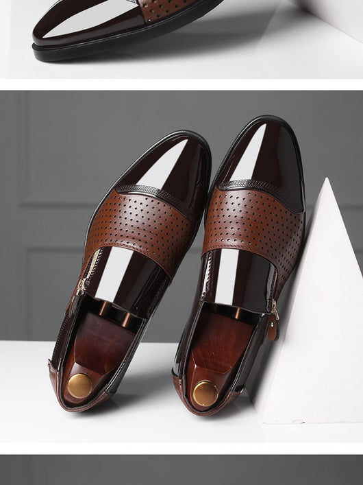 Zapatos de Cuero para Hombre Ejecutivos Transpirables con Diseño Perforado - Image 16
