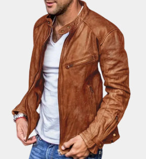 Chaqueta de Cuero para Motociclista Estilo Punk - Image 5
