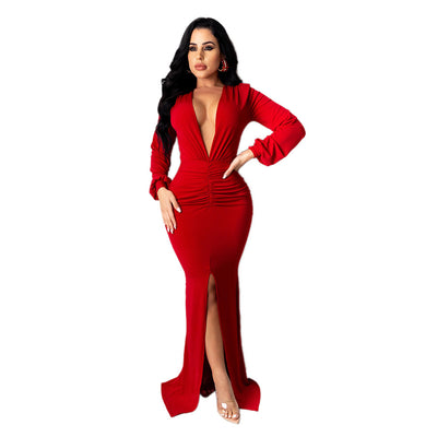 Vestido de Noche Entallado Escote V para Mujer - Image 35