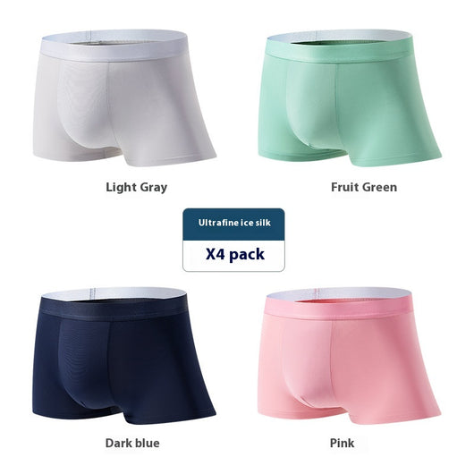 Ropa Interior de Seda de Hielo para Hombre Talla Grande Verano Sin Marcas - Image 10