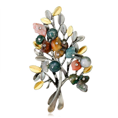 Broche Navideño Árbol de Piedras de Colores - Image 7