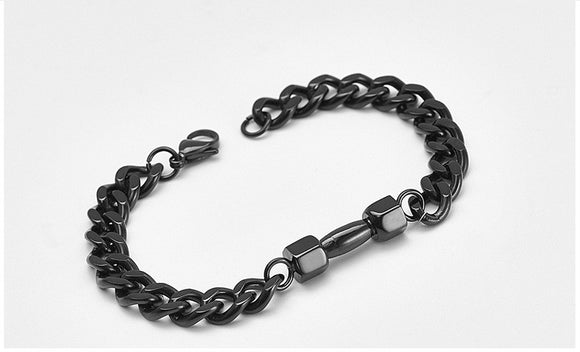 Pulsera de Acero Titanio para Hombre - Diseño Vintage