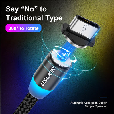 Cable Magnético 360° Triple Conector USB, Type-C y Micro USB - Image 13