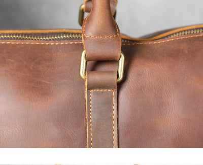 Bolsa de Viaje Retro en Cuero Genuino - Gran Capacidad para Hombre - Image 24