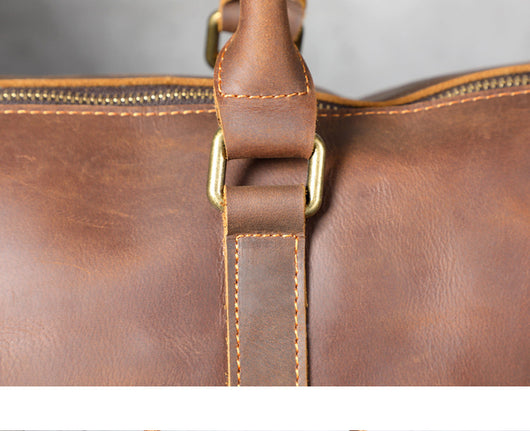 Bolsa de Viaje Retro en Cuero Genuino - Gran Capacidad para Hombre - Image 24