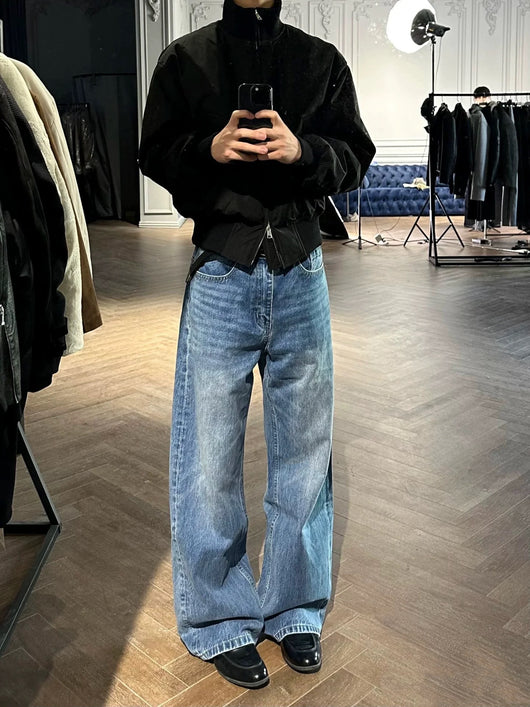 Jeans Rectos Holgados Efecto Desgastado Lavado - Image 10