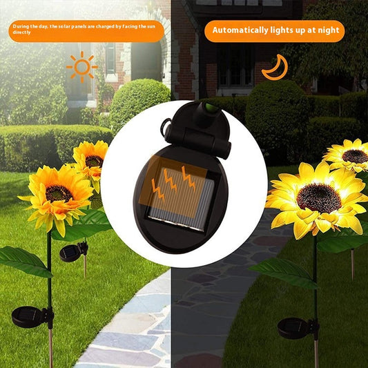 Lámpara Solar Luminosa para Jardín Estilo Trigo