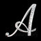English letter brooch with diamonds A