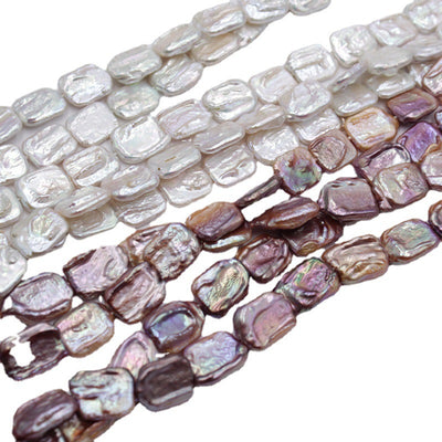 Collar de Perlas de Agua Dulce Rectangulares 14mm con Brillo Intenso - Image 6