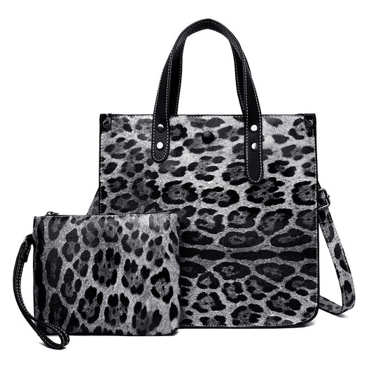 Bolsa Maternidad Estampado Geométrico Leopardo - Set de 2 Piezas - Image 4