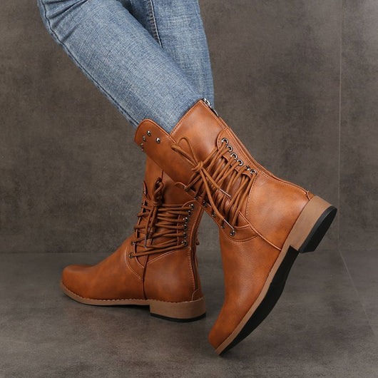 Botas Mujer con Cordones Laterales Estilo Caballero - Image 11