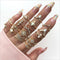 Conjunto de 17 Anillos Bohemios Ajustables