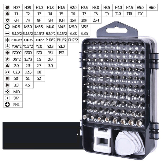 Kit de Destornilladores Profesional 122 en 1 - Compatible iPhone, Android y Computadoras - Image 4