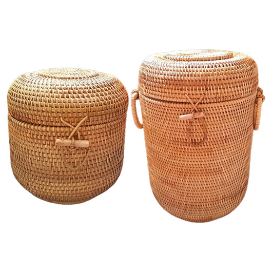 Caja de Almacenamiento de Ratán Otoñal para Té Pu'er y Pasteles - Image 10
