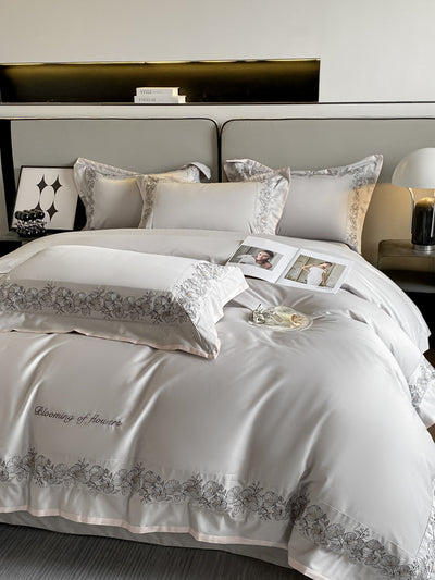 Juego de Cama 4 Piezas Algodón Pima 120 Hilos con Bordado Elegante - Image 33