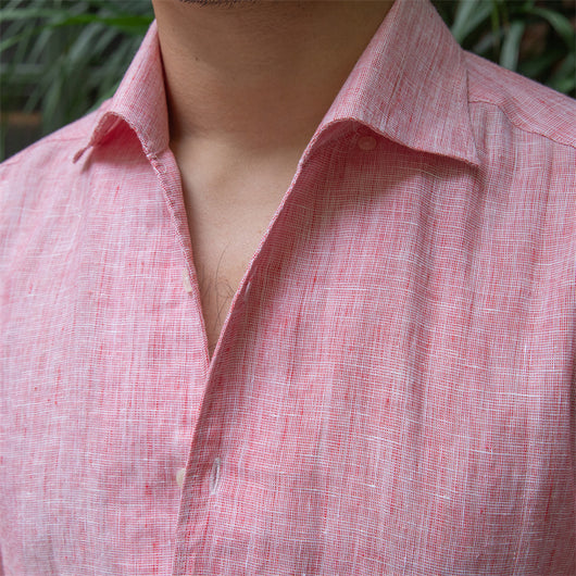 Camisa de Lino Lavado con Cuello y Mangas Largas - Image 12