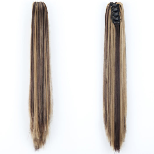 Peluca de Fibra Sintética con Clip Tipo Garra - Cabello Liso y Voluminoso - Image 9