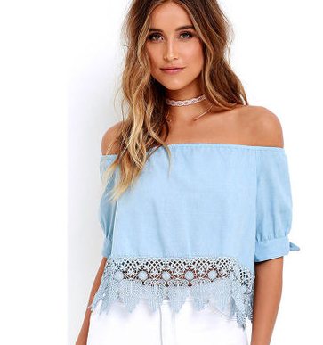Blusa Holgada de Encaje con Dobladillo Suelto - Estilo Europeo y Estadounidense