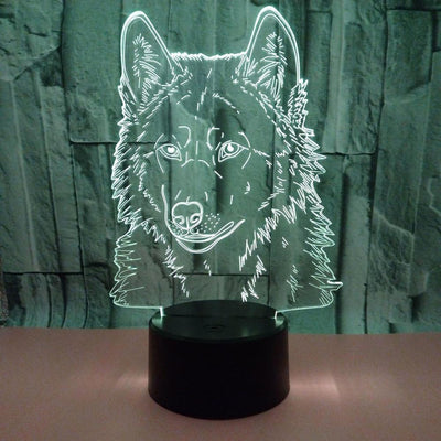 Lámpara 3D Lobo Luz Nocturna LED - Image 3