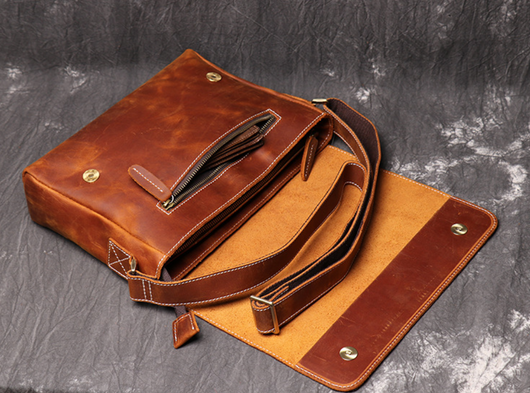 Bolso Bandolera Vintage Artesanal para Hombre - Image 10
