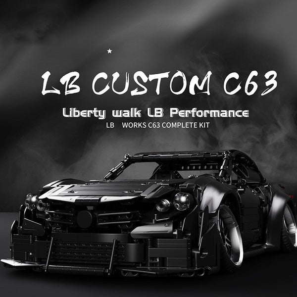 Auto de Carreras C63 Black Warrior - Bloques de Construcción Ensamblados