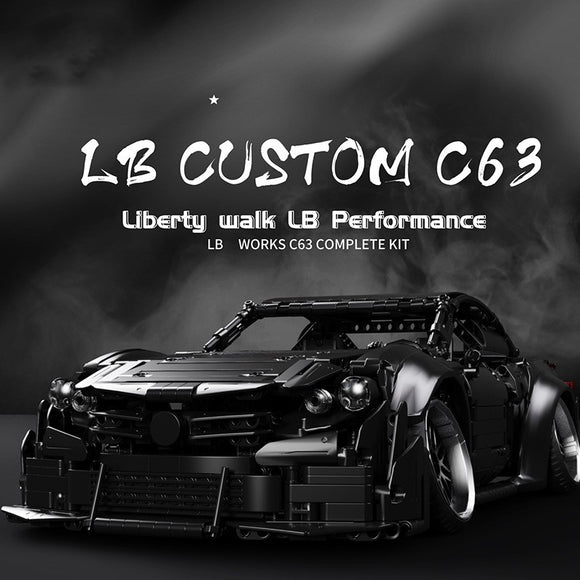 Auto de Carreras C63 Black Warrior - Bloques de Construcción Ensamblados