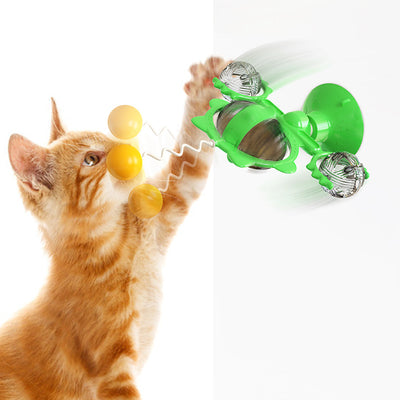 Juguete Interactivo para Gatos con Pelota Dispensadora y Molinete - Image 4
