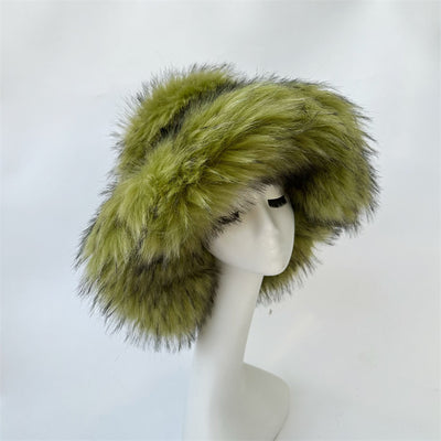 Gorro Punk de Piel de Mapache Grueso - Abrigo Ecológico para Otoño e Invierno - Image 15