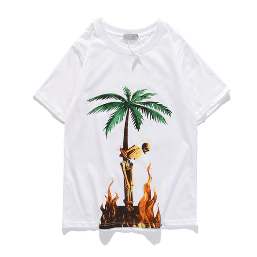Playera Casual con Estampado de Llamas - Image 9