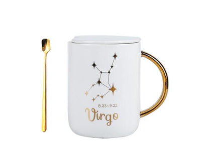 Taza de Cerámica con Constelaciones del Zodiaco y Cuchara de Regalo - Image 14
