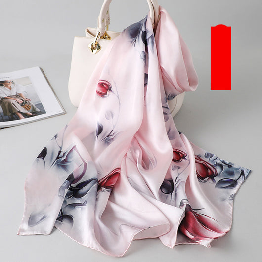 Pañuelo de Seda Estampado para Mujer