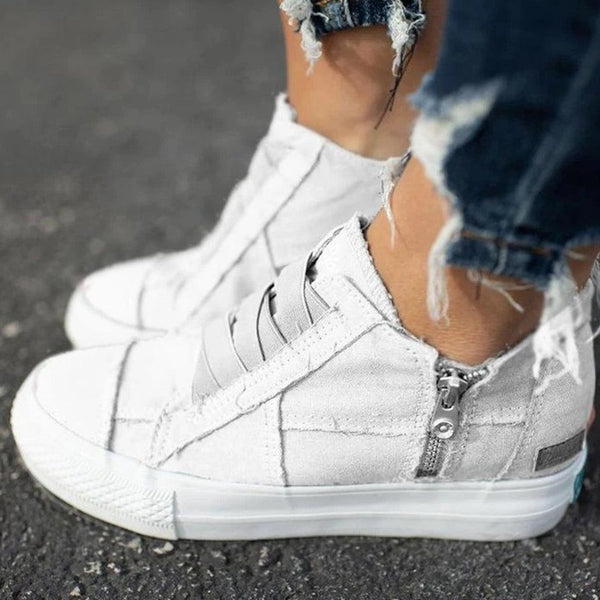Zapatillas de Lona con Plataforma Elevada