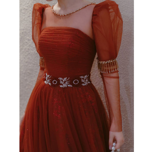 Vestido Elegante de Manga Larga para Otoño e Invierno - Diseño Sofisticado para Eventos Especiales - Image 4