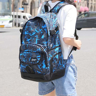 Mochila de Nylon Clásica de Gran Capacidad para Viajes y Escuela