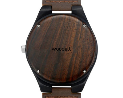 Reloj de Pulsera Personalizado en Madera con Foto y Correa de Cuero Marrón - Image 2