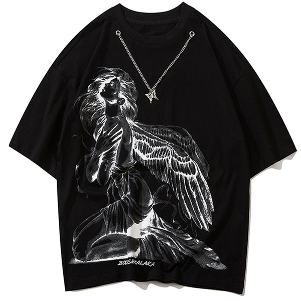 Playera Hip Hop Alas de Ángel Oscuro - Diseño Urban Street - Image 4