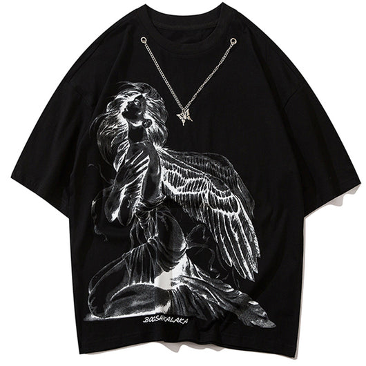 Playera Hip Hop Alas de Ángel Oscuro - Diseño Urban Street - Image 4