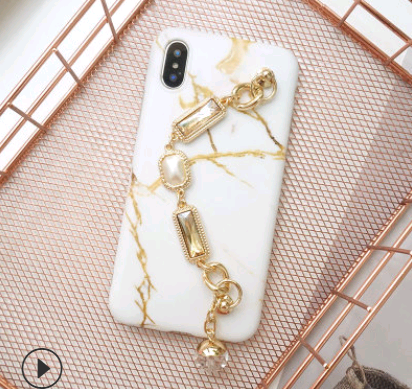 Funda iPhone XS Max Mármol Blanco con Cadena - Protección Total y Estilo - Image 5