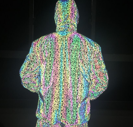 Chaqueta Reflectante Multicolor Caótica - Image 5
