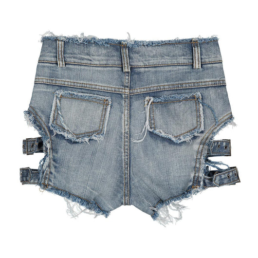 Shorts de Cintura Alta en Denim - Image 4