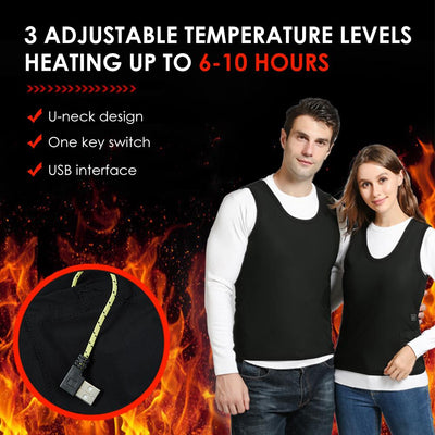 Chaleco Térmico Inteligente USB con 3 Niveles de Calor para Actividades Outdoor
