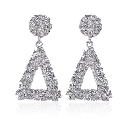 Aretes Geométricos Grandes Vintage - Oro, Plata y Negro - Image 11