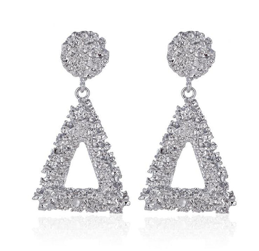 Aretes Geométricos Grandes Vintage - Oro, Plata y Negro - Image 11