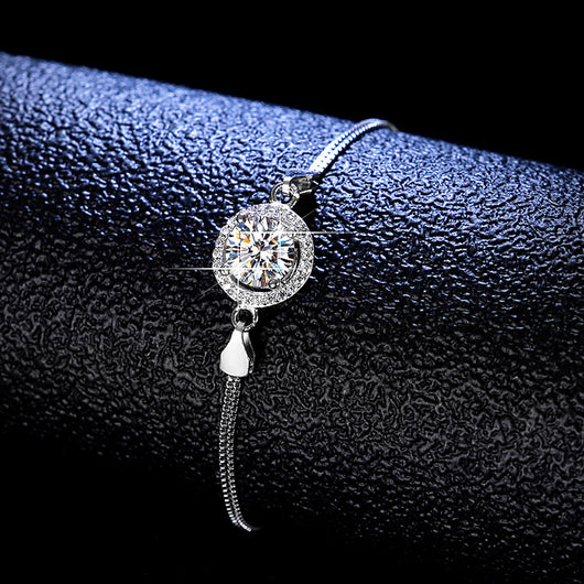 Pulsera de Plata 925 con Moissanita en Seis Garras - Image 2