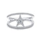 Anel Banhado a Prata 925 com Pentagrama e Diamantes US5