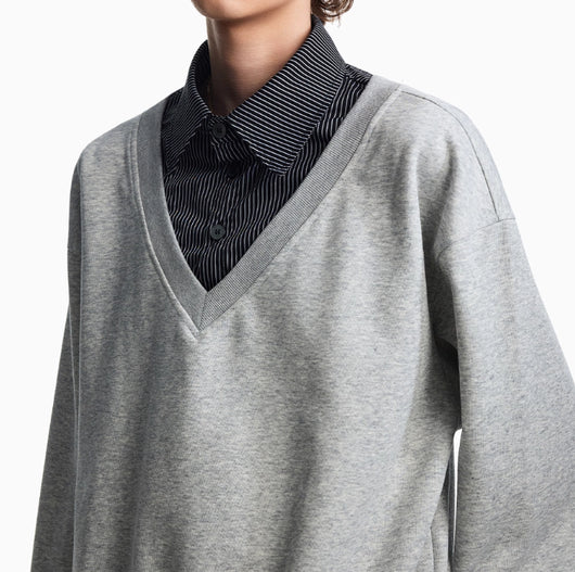 Suéter Hombre Cuello Camisero Tartán Otoño Efecto Dos Piezas - Image 3