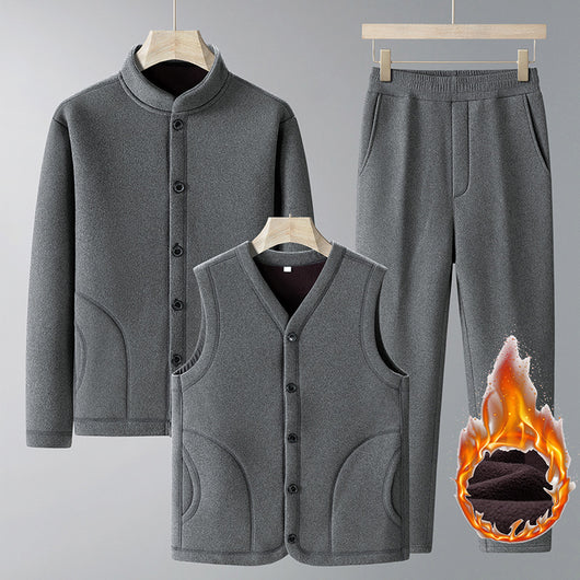 Traje Deportivo de Terciopelo Talla Grande para Hombre - Image 5
