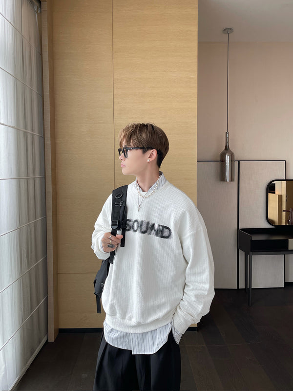 Suéter Cuello Redondo Hombre Casual Versátil Estilo Relajado