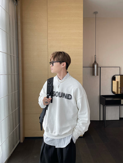 Suéter Cuello Redondo Hombre Casual Versátil Estilo Relajado