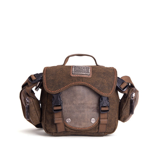 Bolsa Bandolera de Lona para Hombre - Maletín Retro Casual Crossbody - Image 5